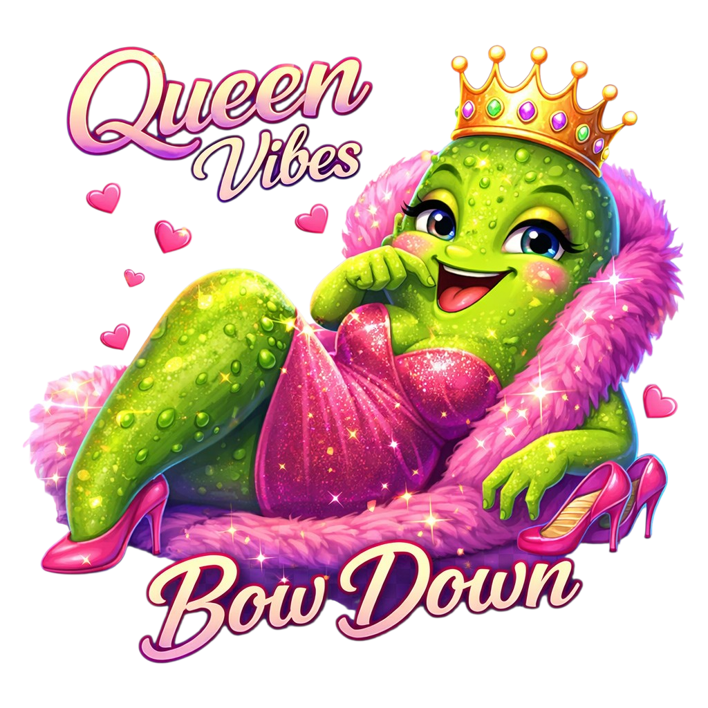 Queen Vibes: Bow Down Pickle Tee